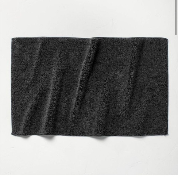 24"x40" Looped Bath Rug Black - Casaluna - Picture 1 of 1